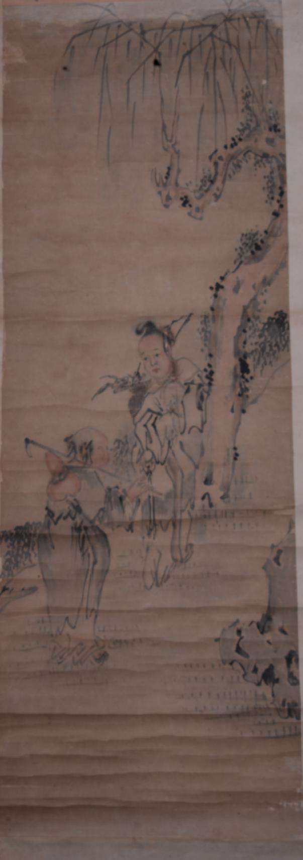 清张金璐设色人物图纸本轴（三）